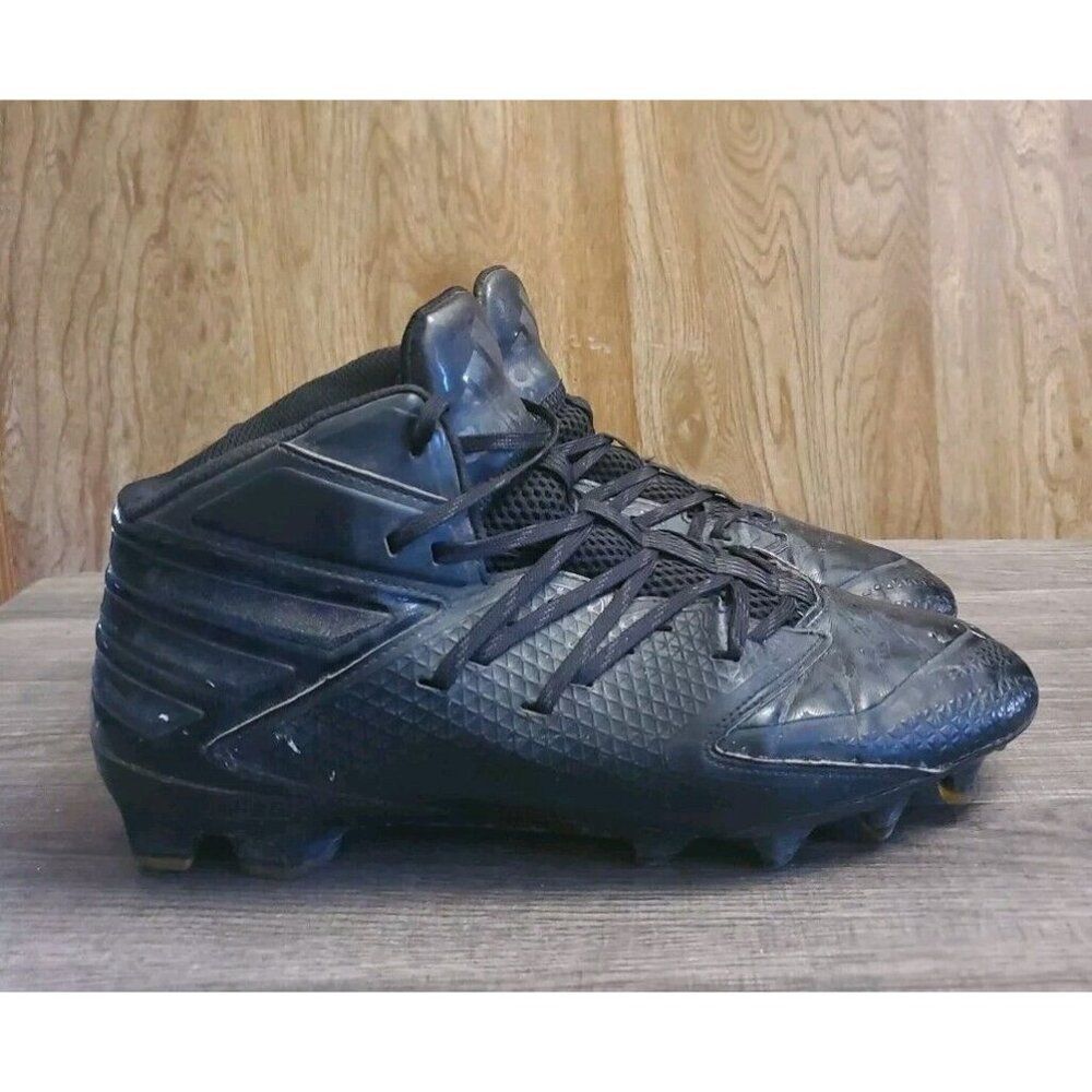 Adidas Freak X‎ Carbon Mid Black Lace Up Football Cleats Mens Size 12